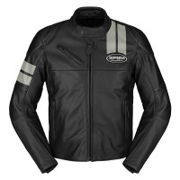 Spidi Roar Leather Jacket - Black / Ice