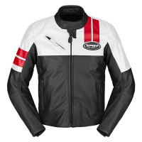 Spidi Roar Leather Jacket - White / Red / Black