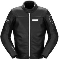 Spidi Genesis Leather Jacket - Black / White