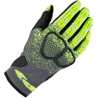 Spidi Cross Knit Textile Gloves - Grey / Fluo Yellow