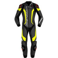 Spidi Laser Pro Perforated Leather 1 Piece Suit - Black / Fluo Yellow