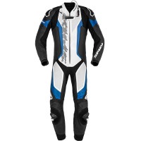 Spidi Laser Pro Perforated Leather 1 Piece Suit - Black / White / Blue