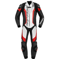 Spidi Laser Pro Perforated Leather 1 Piece Suit - Black / White / Red