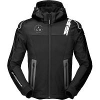 Spidi Hoodie Warrior Textile Jacket - Black / White