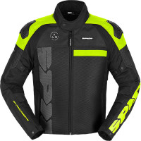 Spidi Progressive Net Windout Textile Jacket - Black / Fluo Yellow