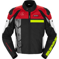 Spidi Progressive Textile Jacket - Black / Red / Fluo Yellow