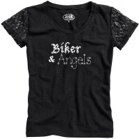 Spirit Motors Ladies Angels T-Shirt - Black