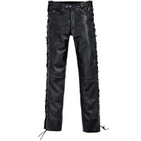 Spirit Motors Lace-up Leather Jeans 1.0 - Black