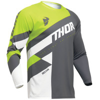 Thor Youth Sector Checker Jersey - Charcoal / Acid