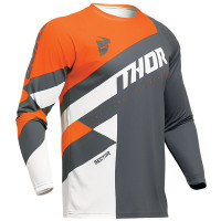 Thor Youth Sector Checker Jersey - Charcoal / Orange