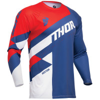 Thor Youth Sector Checker Jersey - Navy / Red