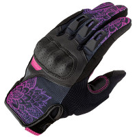 Tucano Urbano Ladies Stacca Textile Gloves - Black / Violet Graphic