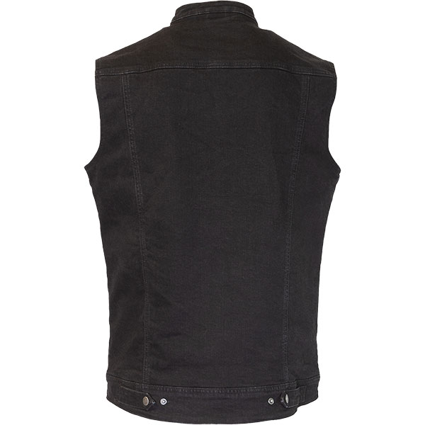 Black denim mc vest best sale