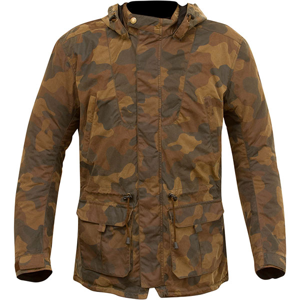 Merlin Belmot Camo Wax Cotton Jacket - Tan - FREE UK DELIVERY