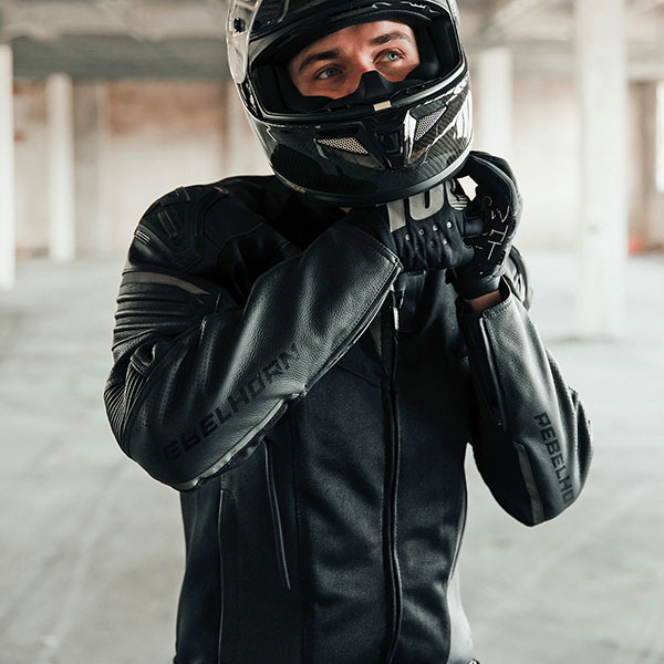 Rebelhorn Vandal Leather Jacket - Air Black - FREE UK DELIVERY