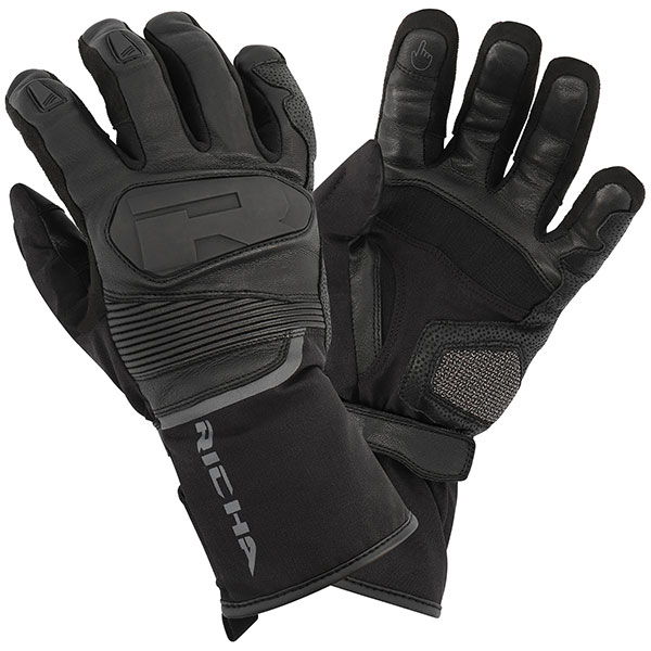 Richa Nautilus Mixed Gloves - Black - FREE UK DELIVERY