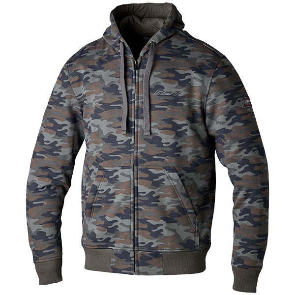 RST x Kevlar Zip Through Urban CE Textile Hoodie Camo FREE UK DELIVERY