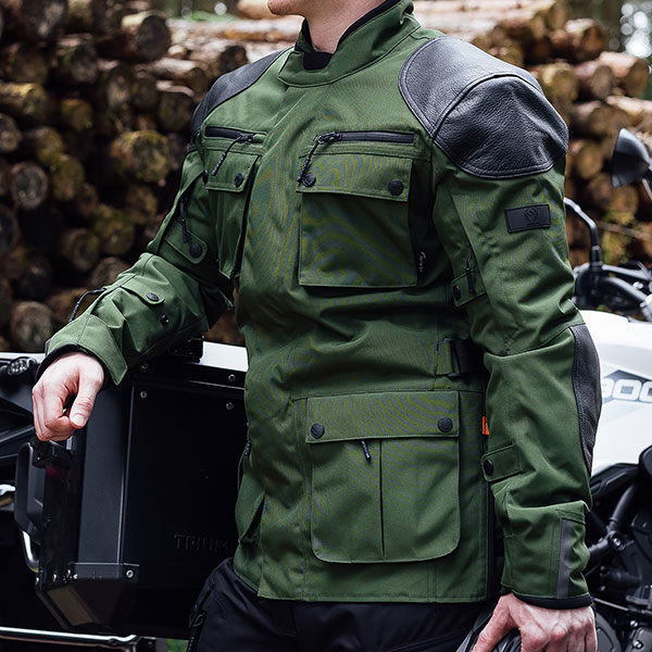 Green textile 2025 motorcycle jacket