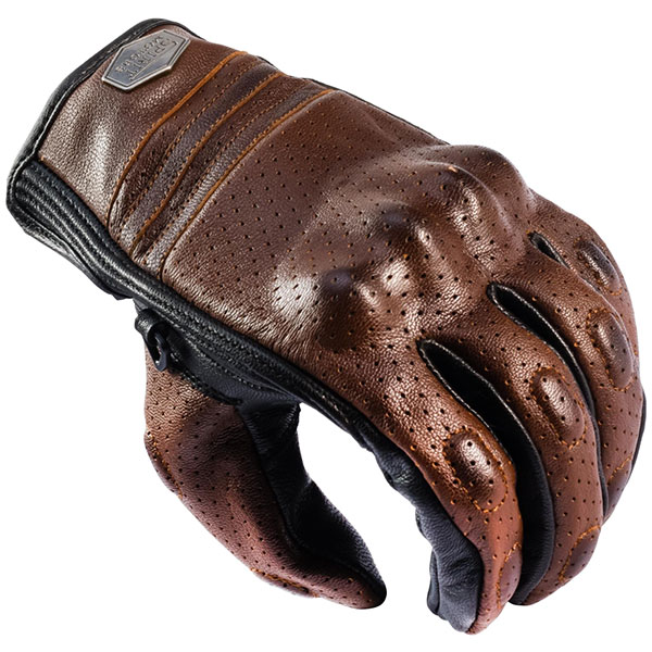 Spirit Motors Perforated Leather Glove 1.0 - Brown - FREE UK DELIVERY