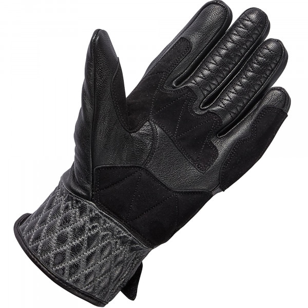 Spirit Motors Johnny Bglove Leather Glove - Black / Grey - FREE UK DELIVERY